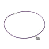 12-24 Inch Thin Braided Leather Cord Necklace With Conch Pendant