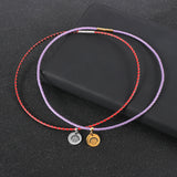 12-24 Inch Thin Braided Leather Cord Necklace With Conch Pendant