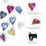 Crystal Heart Pendant Glass Beads for Jewelry Making DIY Earrings Necklace