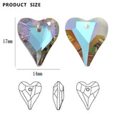 Crystal Heart Pendant Glass Beads for Jewelry Making DIY Earrings Necklace