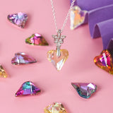 Crystal Heart Pendant Glass Beads for Jewelry Making DIY Earrings Necklace