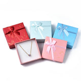 Bowknot Jewelry Cardboard Box Random Mixed for Necklaces Earrings Rings