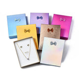 Bowknot Jewelry Cardboard Box Random Mixed for Necklaces Earrings Rings
