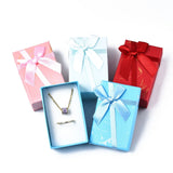 Bowknot Jewelry Cardboard Box Random Mixed for Necklaces Earrings Rings