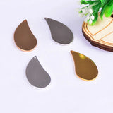 50pcs Copper Silver Drop Blank Stamp Charms for Necklace Pendant DIY Jewelry
