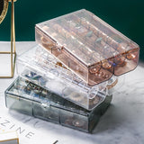Double Layer Jewelry Box Waterproof Earring Necklace Storage Organizer