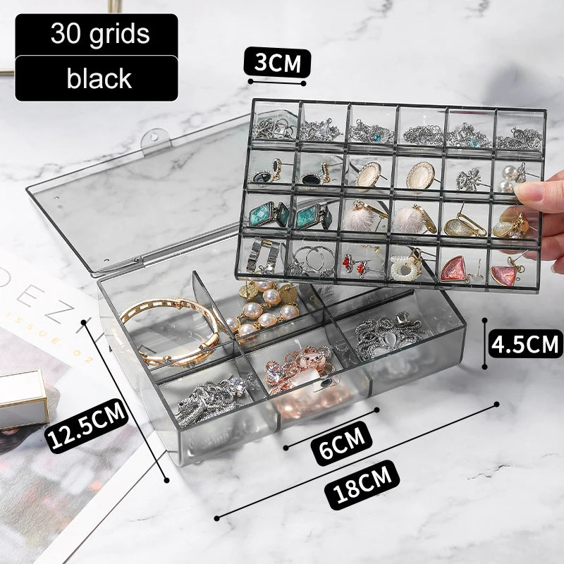 Double Layer Jewelry Box Waterproof Earring Necklace Storage Organizer