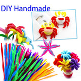 12*300mm Plush Stick Chenille Pipe Cleaners Kids Puzzle DIY Supplies