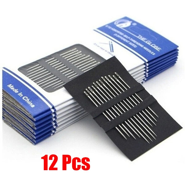 Self-Threading Sewing Needles Stainless Steel DIY Punch Needle Threader