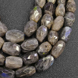 Gray Labradorite Beads 15'' Natural Stone DIY Jewelry Making Trinket