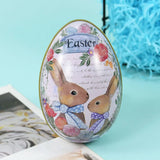 Metal Easter Eggs Bunny Rabbit Family Candy Box