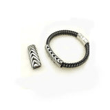 12*6mm Stainless Steel V Pattern Square Hole Charm Beads