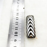 12*6mm Stainless Steel V Pattern Square Hole Charm Beads