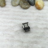 316L Stainless Steel Big Hole Spacer Beads for Men's Leather Bracelet DIY