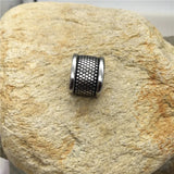 316L Stainless Steel Big Hole Spacer Beads for Men's Leather Bracelet DIY