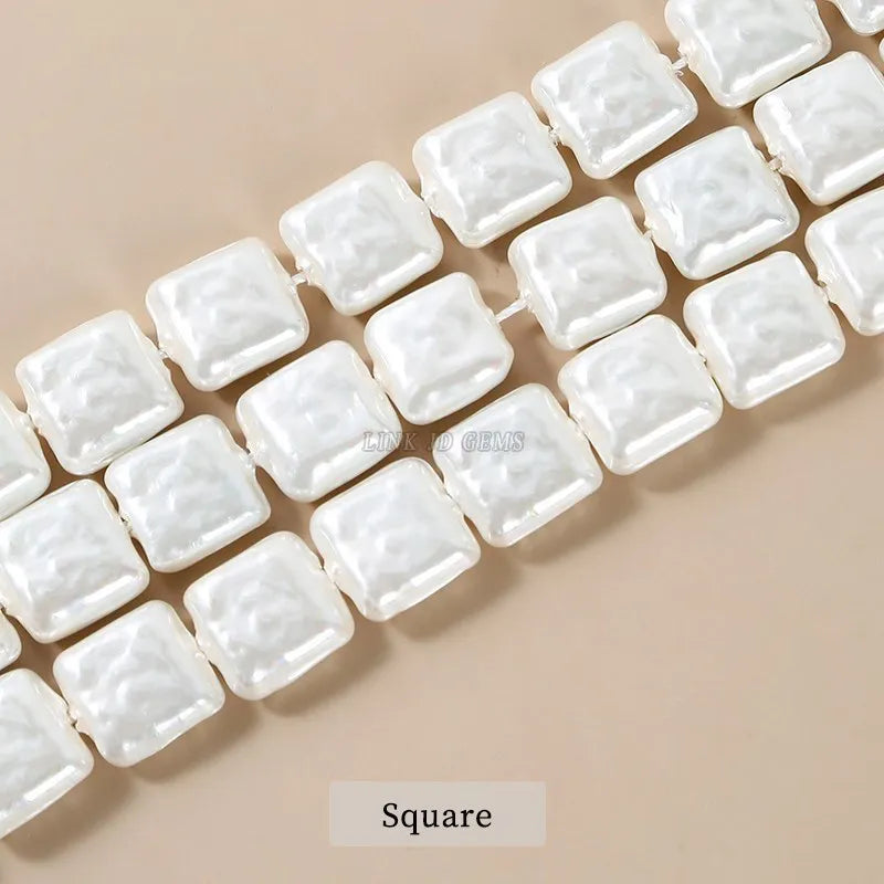 12*6mm Shell Bead Pearls Baroque Loose Spacer For Jewelry Making