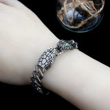 12.8mm Cuban Chain Bracelet Ancient Egyptian Style Stainless Steel