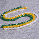 12*8mm Agate Egg Faceted Loose Beads for DIY Jewelry Making