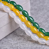 12*8mm Agate Egg Faceted Loose Beads for DIY Jewelry Making