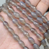 12*8mm Agate Egg Faceted Loose Beads for DIY Jewelry Making