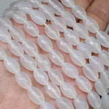 12*8mm Agate Egg Faceted Loose Beads for DIY Jewelry Making