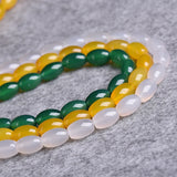 12*8mm Agate Egg Faceted Loose Beads for DIY Jewelry Making