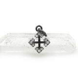 Micro Pave Clear CZ Arrow Cross Charm for DIY Bracelets Necklaces