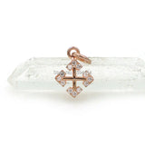 Micro Pave Clear CZ Arrow Cross Charm for DIY Bracelets Necklaces