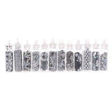 12 Bottle/Set Manicure Sequins DIY Nail Beauty Filling Tools