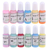 12 Bottles Liquid Macaron Candy Resin Pigment Dye Kit