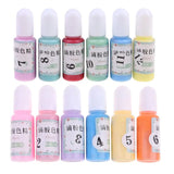 12 Bottles Liquid Macaron Candy Resin Pigment Dye Kit