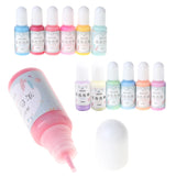 12 Bottles Macaron Candy Resin Pigment Dye for Epoxy Jewelry DIY