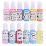 12 Bottles Macaron Candy Resin Pigment Dye Epoxy DIY