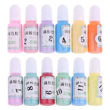 12 Bottles Macaron Candy Resin Pigment Dye Epoxy DIY