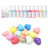 12 Bottles Liquid Macaron Resin Pigment Dye UV Epoxy Crafts Jewelry