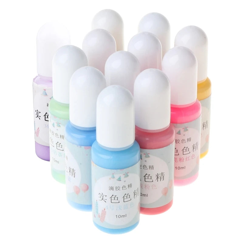 12 Bottles Liquid Resin Colorant Epoxy Resin Dye for DIY Art
