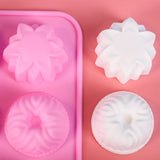 12 Cavity Flower Silicone Cake Baking Mould DIY Candle Soap Mold