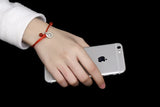 Chinese Zodiac Bracelet Red String Bangle 925 Silver Lucky Constellation Gift