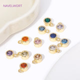 12 Birthstones Charms Pendants Zirconia DIY Necklace Bracelet Making