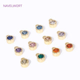 12 Birthstones Charms Pendants Zirconia DIY Necklace Bracelet Making