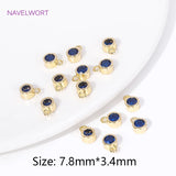 12 Birthstones Charms Pendants Zirconia DIY Necklace Bracelet Making