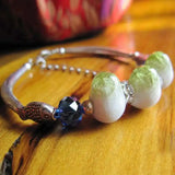 Ethnic Ceramic Crystal Beads Women's Beaded Strand Bracelet Bangle YBR116