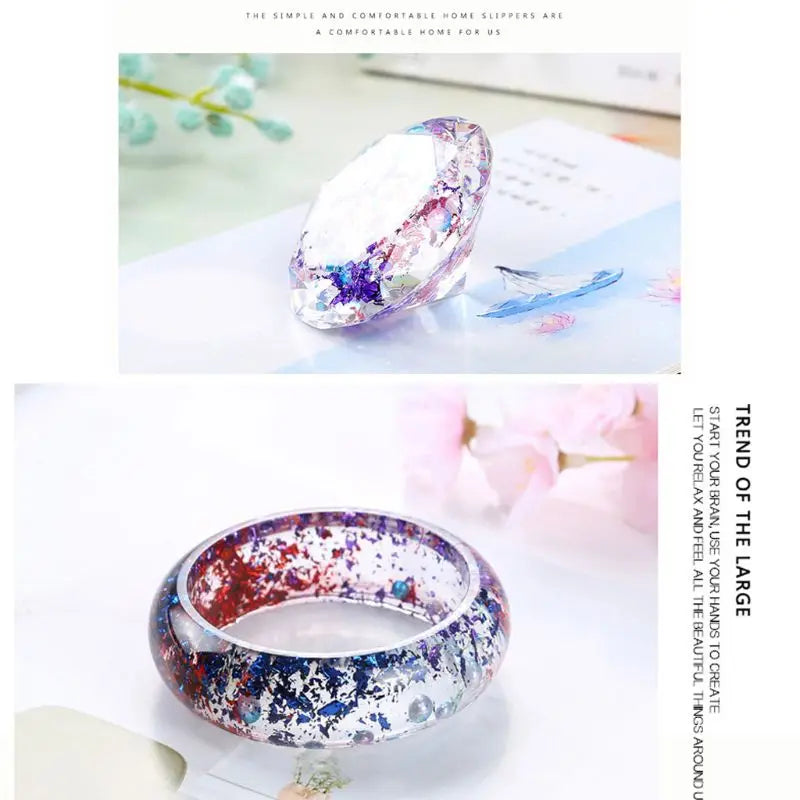 Silver Foil Paper Sequins Resin Mold Fillings Resin Jewelry Making