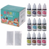 12 Natural Ink Food Coloring Cake Pastries Cookies Liquid Dye Pigment Kit