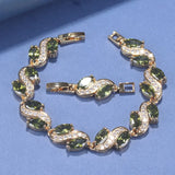 African Costume Women 18K Plated Jewelry Charm Link Chain Bracelet