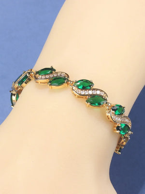 African Costume Women 18K Plated Jewelry Charm Link Chain Bracelet