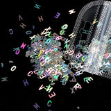 12 Colors Alphabet Holographic Laser Glitter Resin