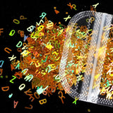 12 Colors Alphabet Holographic Laser Glitter Resin