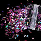 12 Colors Alphabet Holographic Laser Glitter Resin