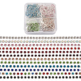 12 Colors 2mm Rhinestone Cup Chain for Jewelry Making DIY, Silver Plated